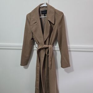 Banana Republic Tie-Waist Wrap Classic Trench Coat. Camel Tan Size SMALL